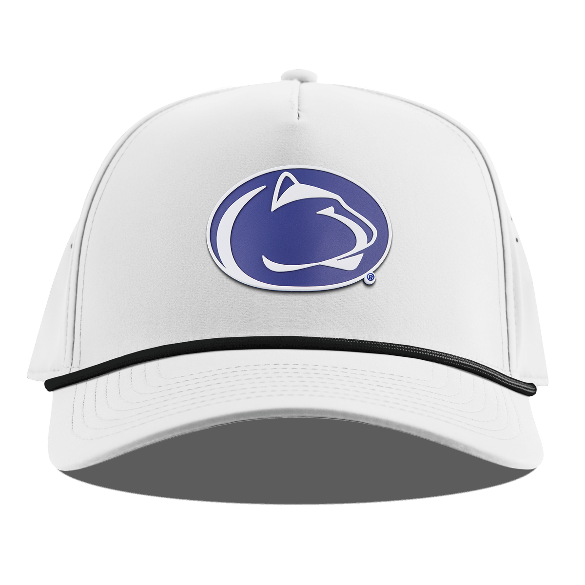 Pennsylvania State University "Penn State Team Logo" Curved 5 Panel Rope White