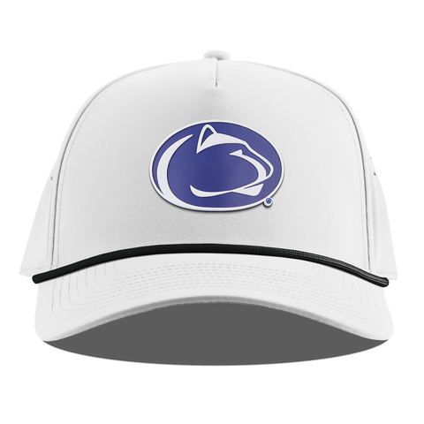 Pennsylvania State University "Penn State Team Logo" Curved 5 Panel Rope White