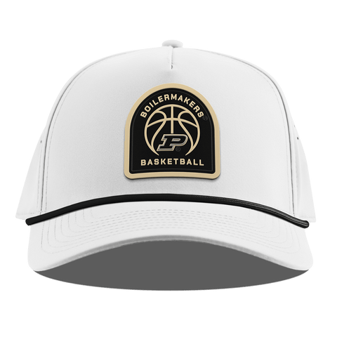 Purdue University "Purdue Basketball" Curved 5 Panel Rope White