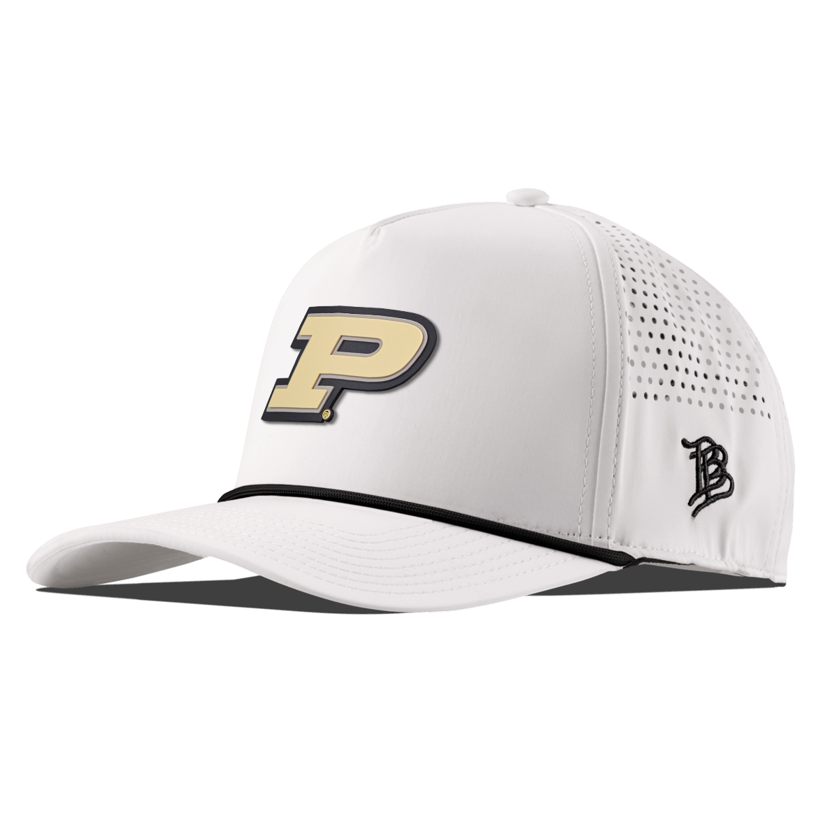 Purdue University "Purdue Block" Curved 5 Panel Rope White