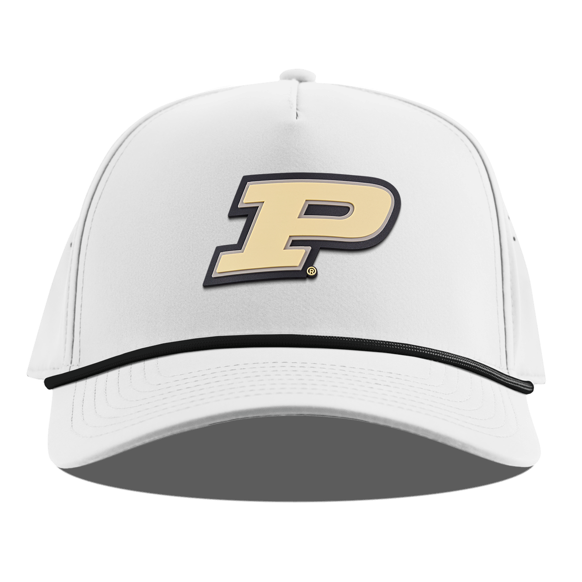 Purdue University "Purdue Block" Curved 5 Panel Rope White