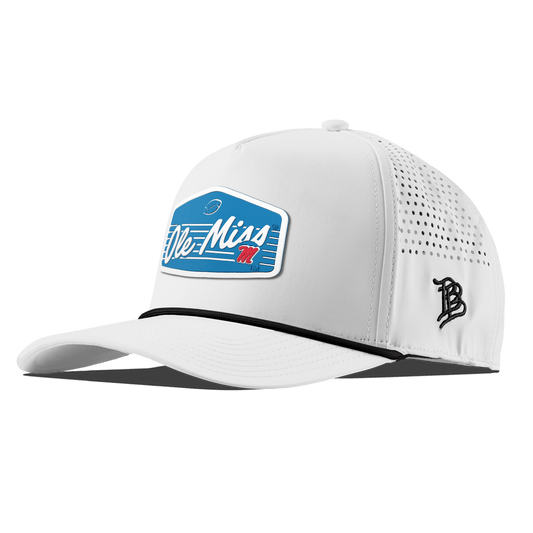 University of Mississippi "Rebel Football" Curved 5 Panel Rope White