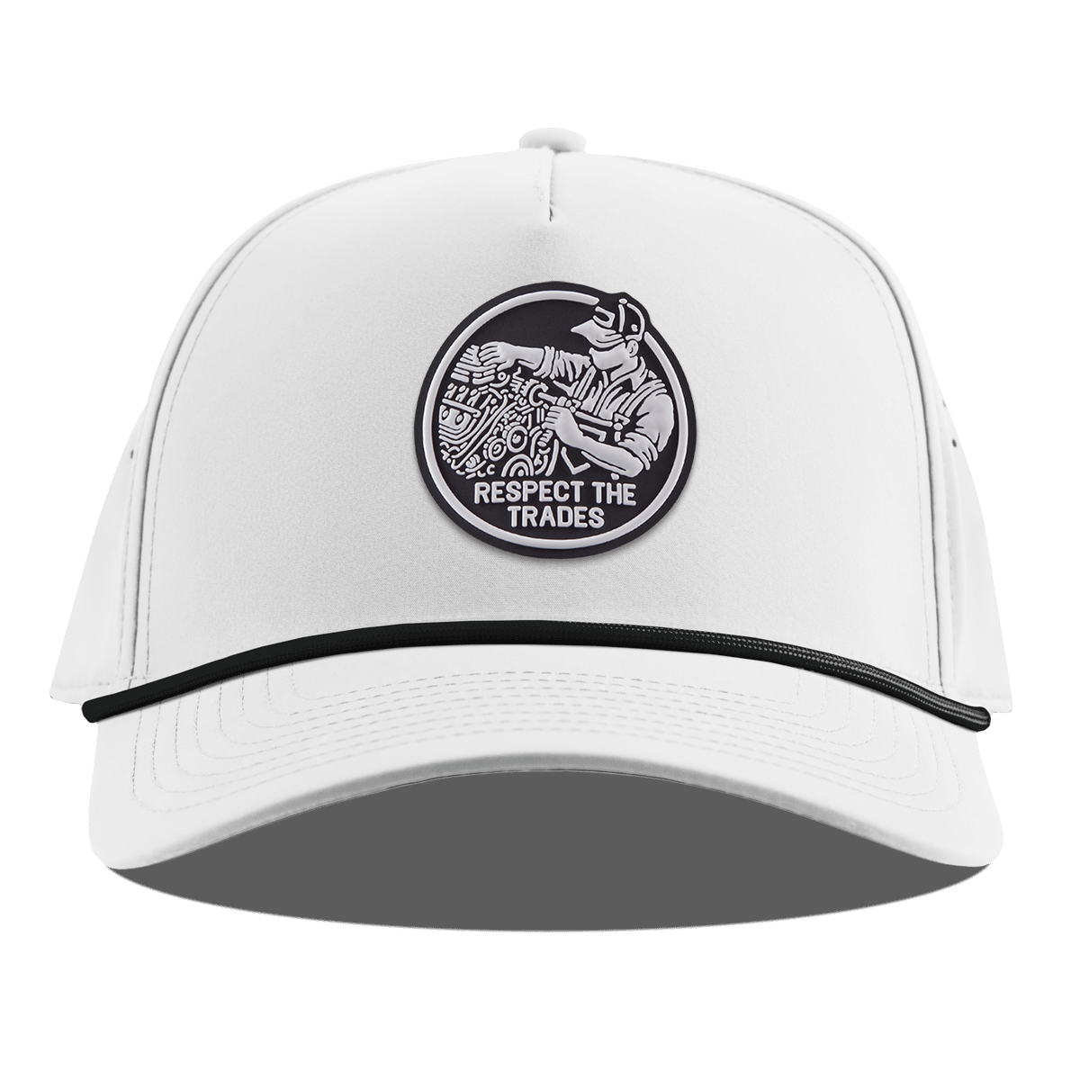Respect The Trades Mechanic Curved 5 Panel Rope White