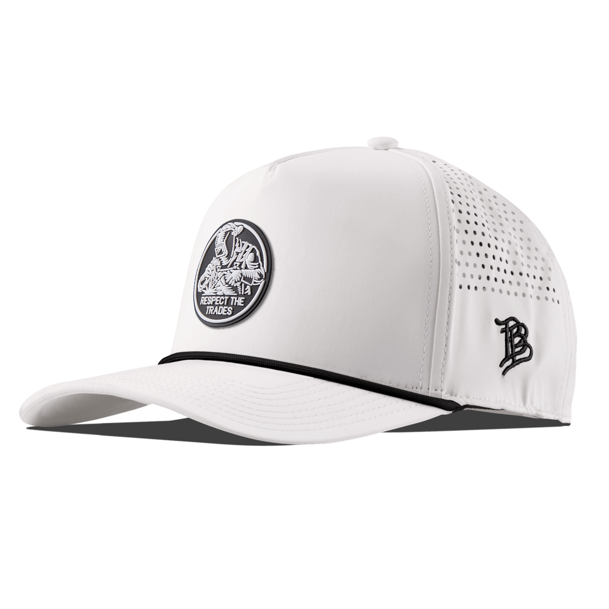 Respect The Trades Welder Curved 5 Panel Rope White