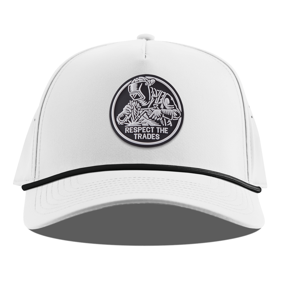 Respect The Trades Welder Curved 5 Panel Rope White