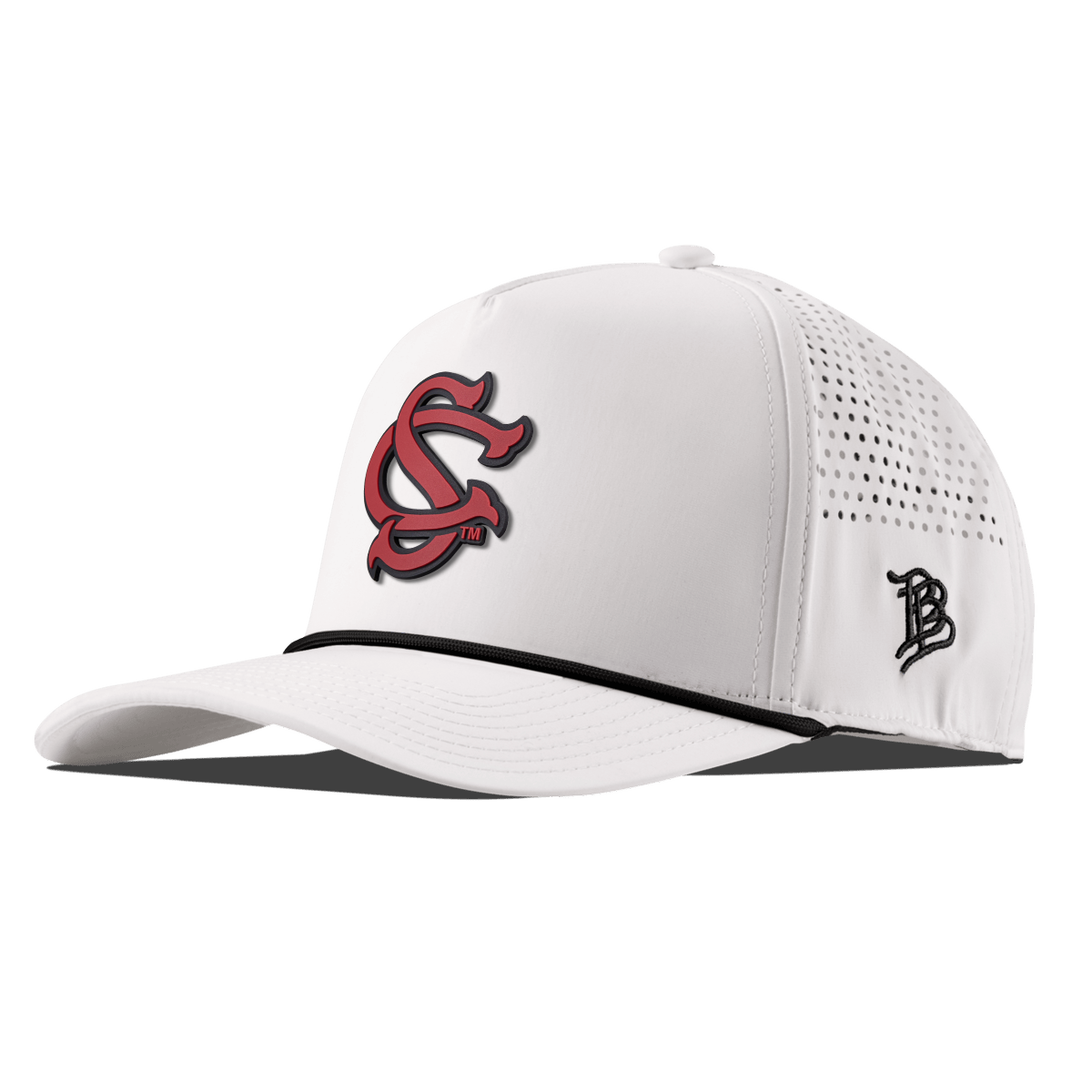 University of South Carolina "South Carolina Baseball" Curved 5 Panel Rope White