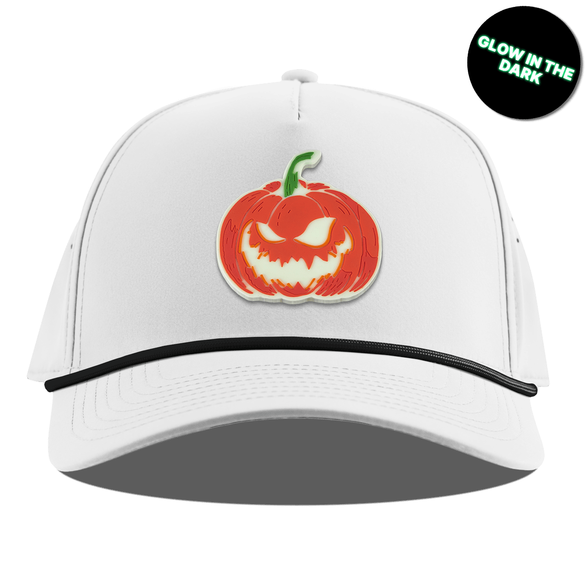 Jack-O-Lantern Glow Curved 5 Panel Rope White