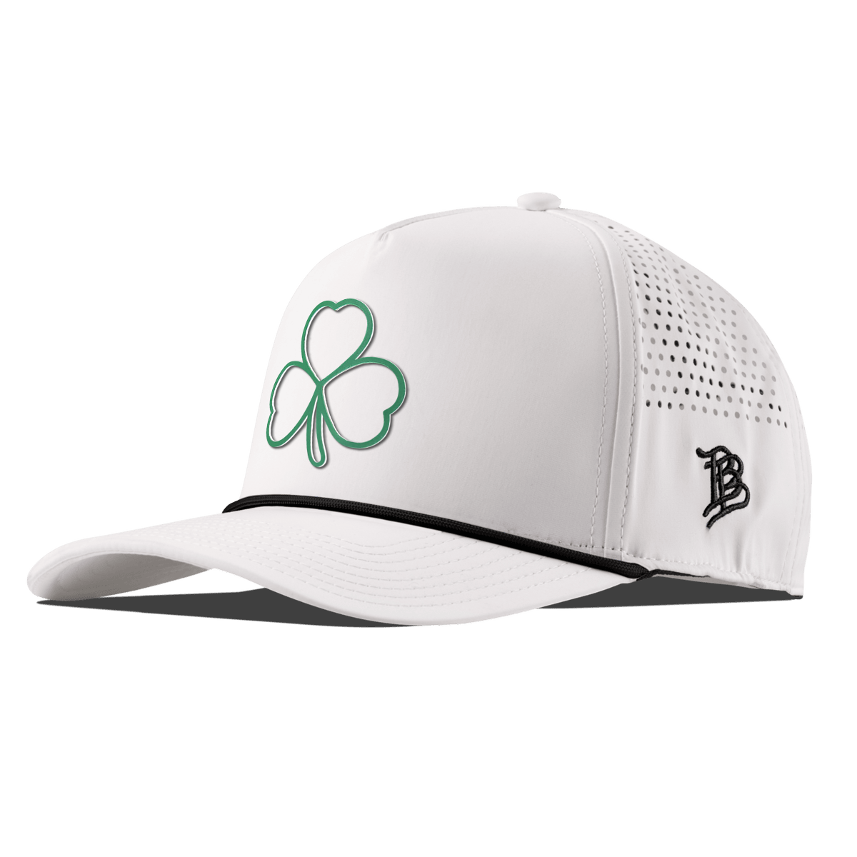 Stacked Shamrock Curved 5 Panel Rope White