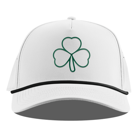 Stacked Shamrock Curved 5 Panel Rope White