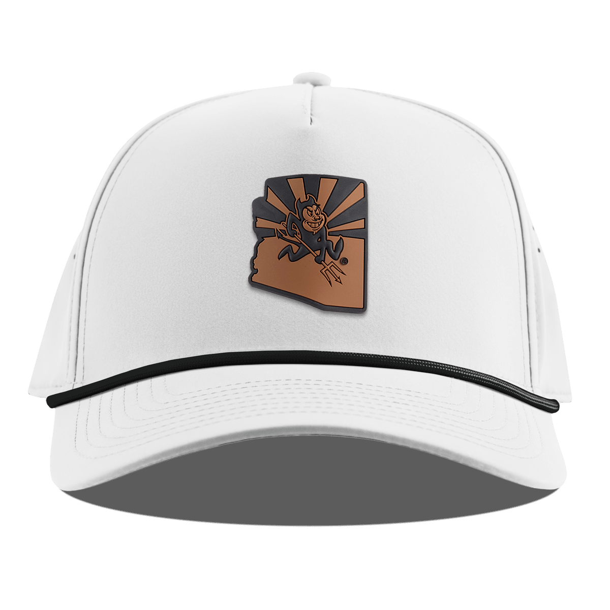 Arizona State University "Sun Devil State" Curved 5 Panel Rope White