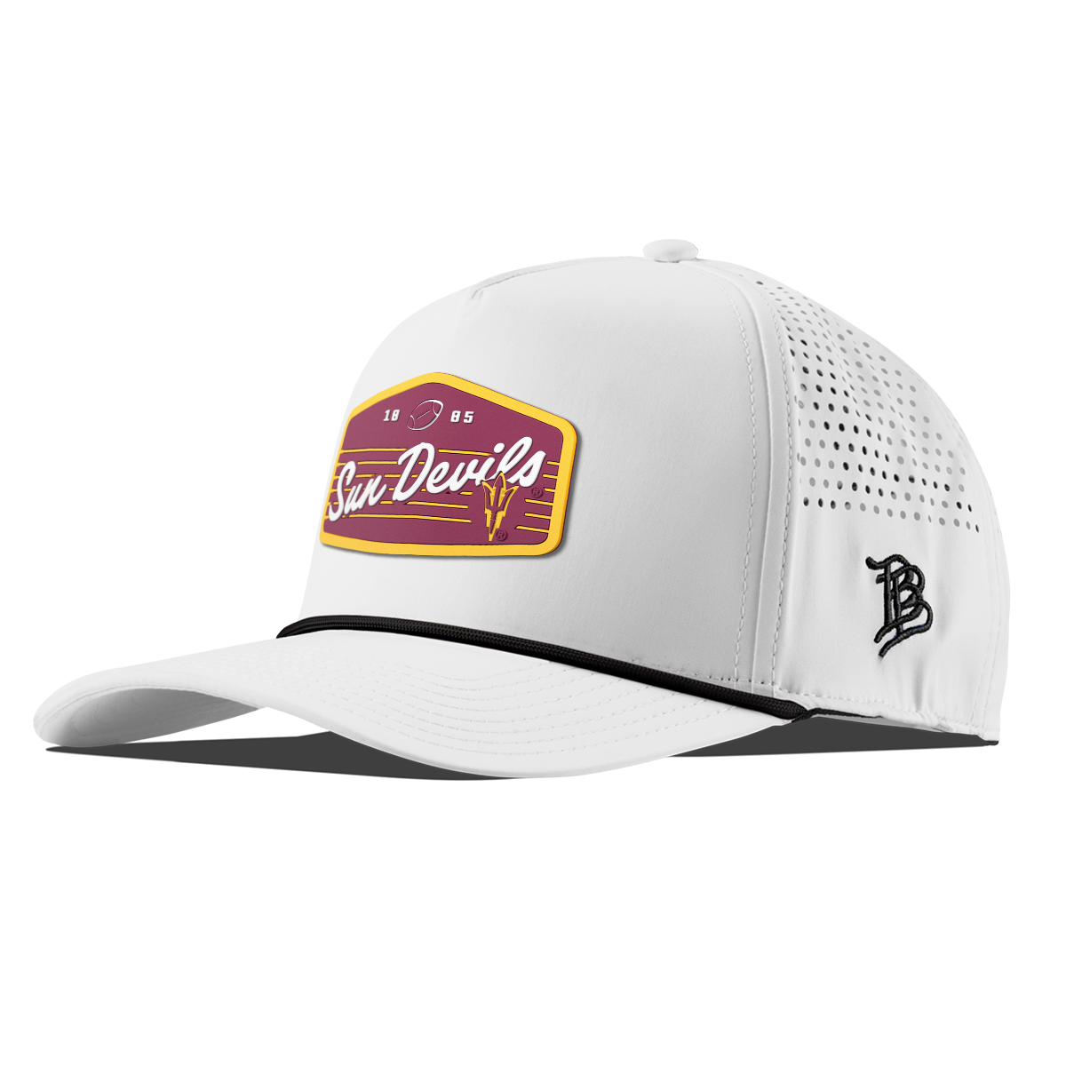 Arizona State University "Sun Devils Football" Curved 5 Panel Rope White