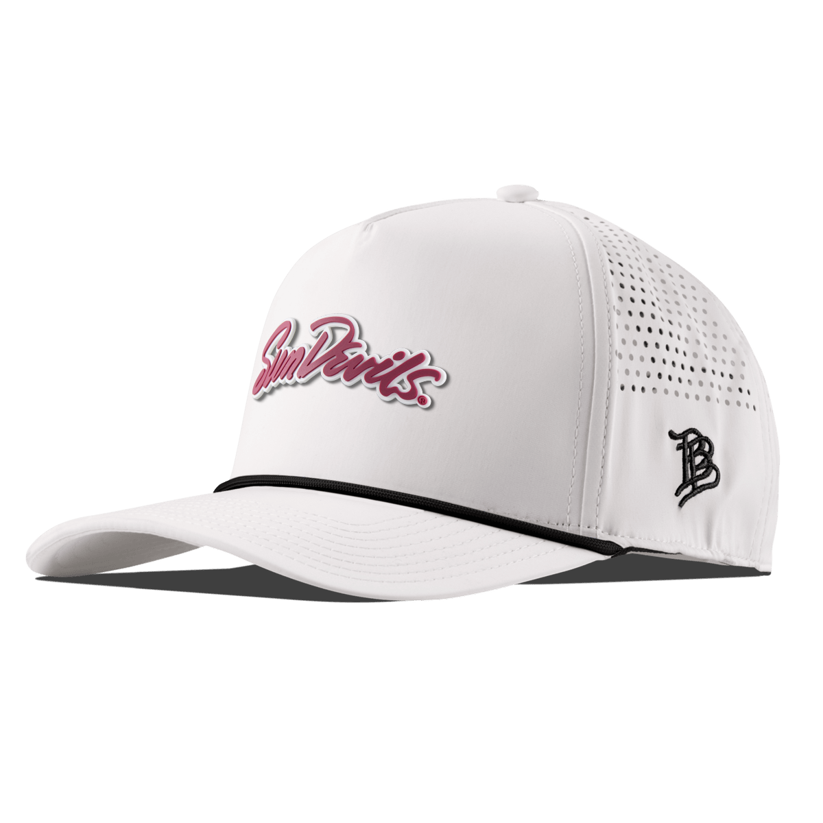 Arizona State University "Sun Devils Script" Curved 5 Panel Rope White