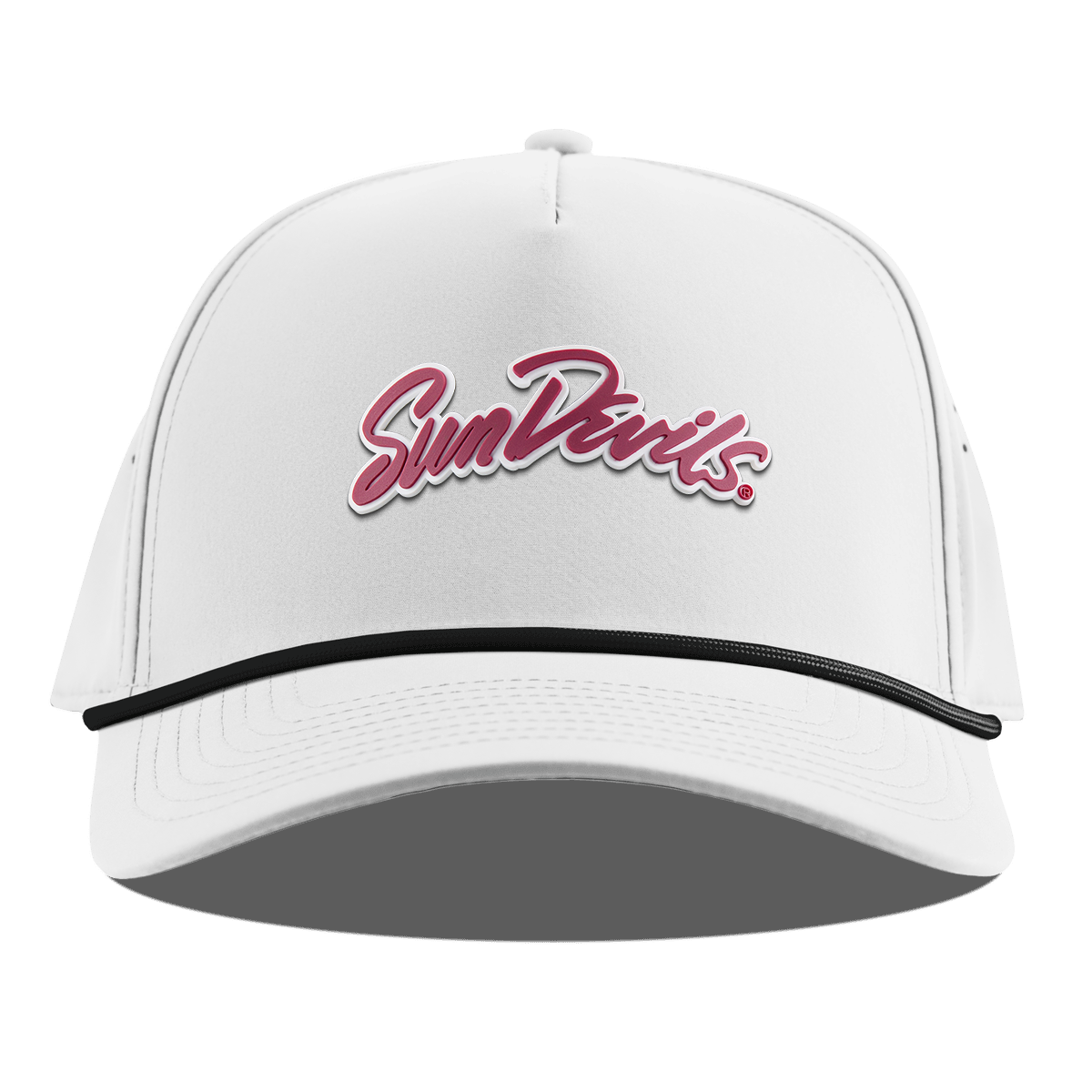 Arizona State University "Sun Devils Script" Curved 5 Panel Rope White