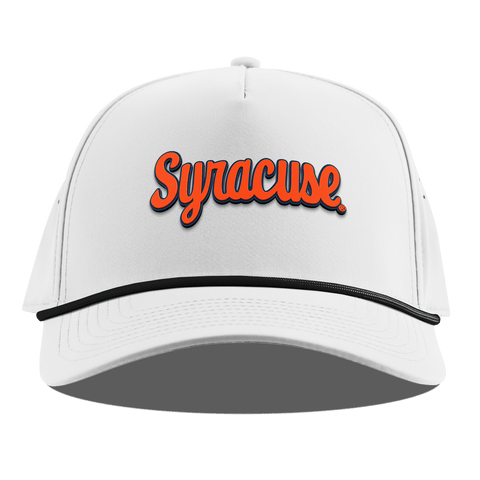 Syracuse University "Syracuse Throwback Script" Curved 5 Panel Rope White