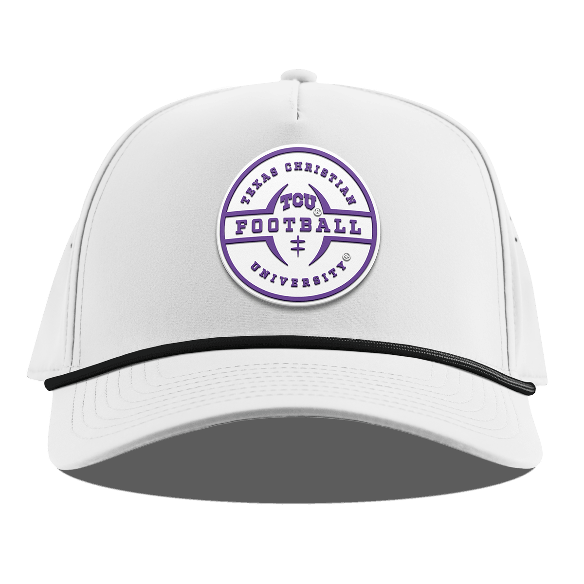 Texas Christian University "TCU Football Legacy" Curved 5 Panel Rope White