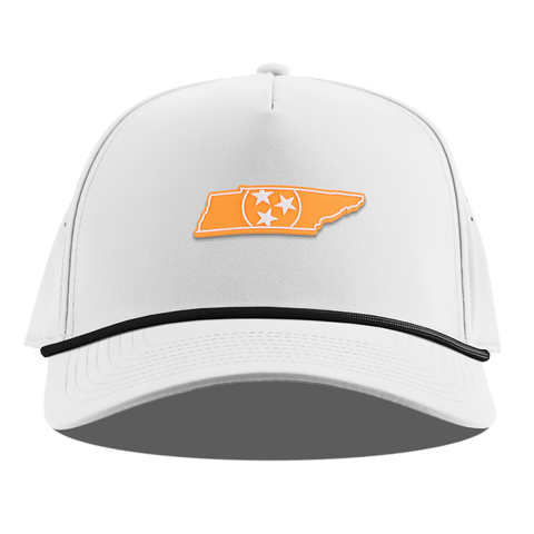 University of Tennessee "Tennessee Orange" Curved 5 Panel Rope White