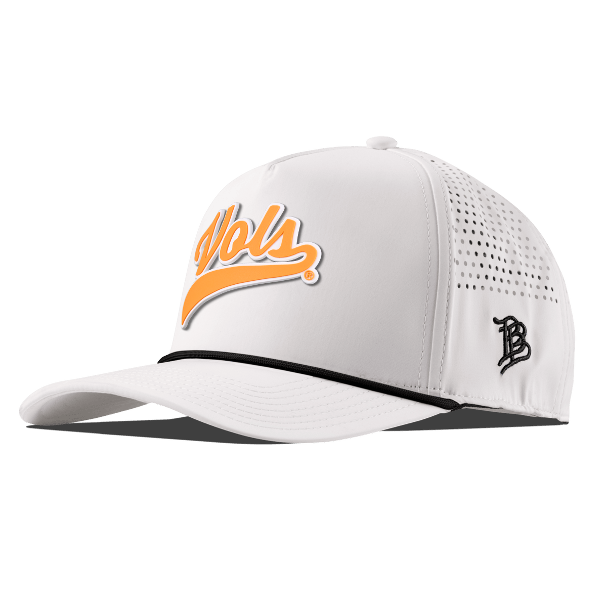 University of Tennessee "Tennessee Vols Script" Curved 5 Panel Rope White