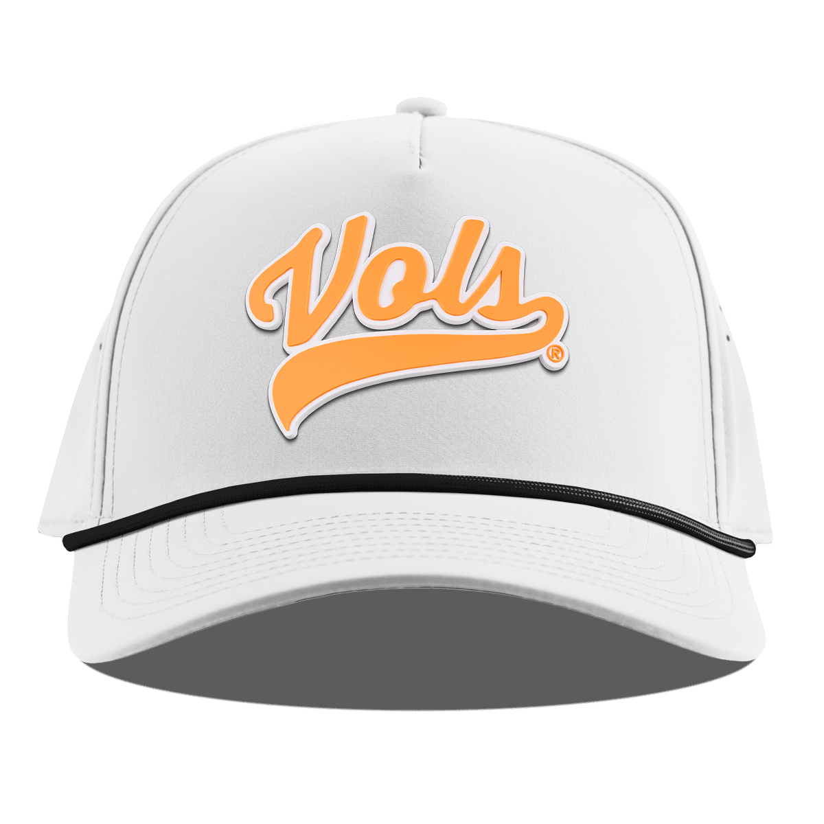 University of Tennessee "Tennessee Vols Script" Curved 5 Panel Rope White