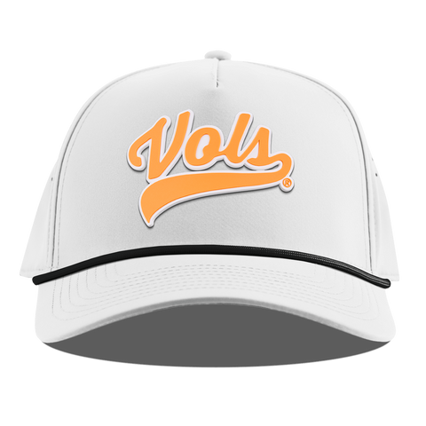 University of Tennessee "Tennessee Vols Script" Curved 5 Panel Rope White