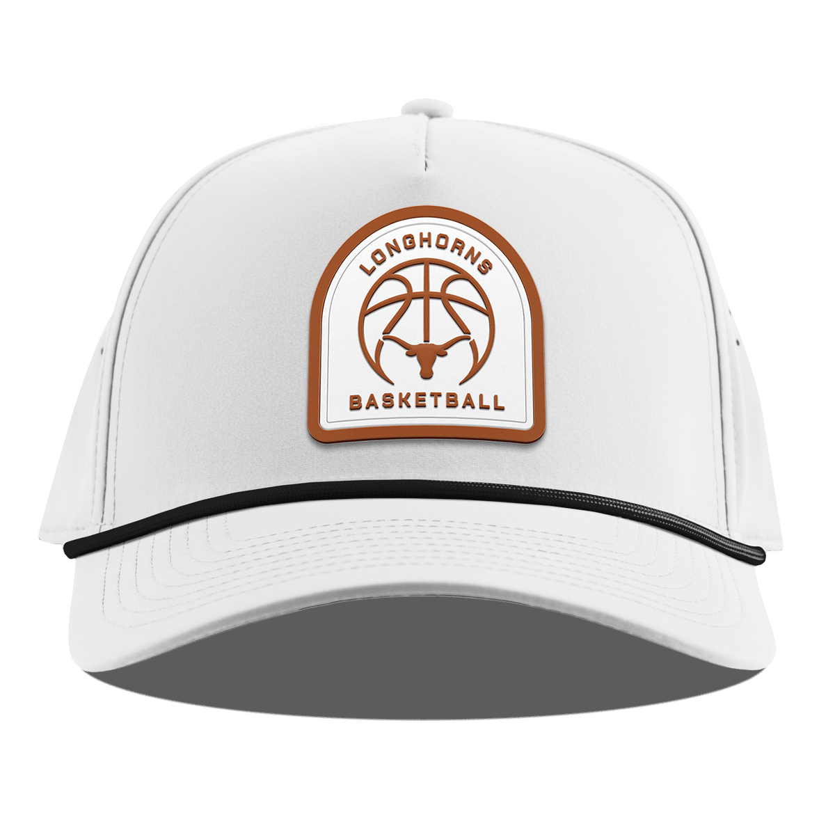 University of Texas "Texas Basketball" Curved 5 Panel Rope White