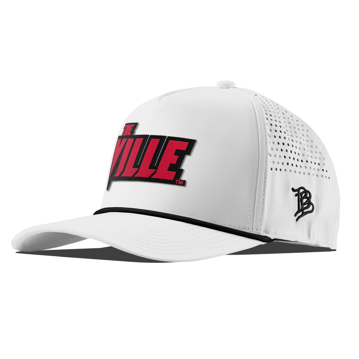 University of Louisville "The Ville Block" Curved 5 Panel Rope White