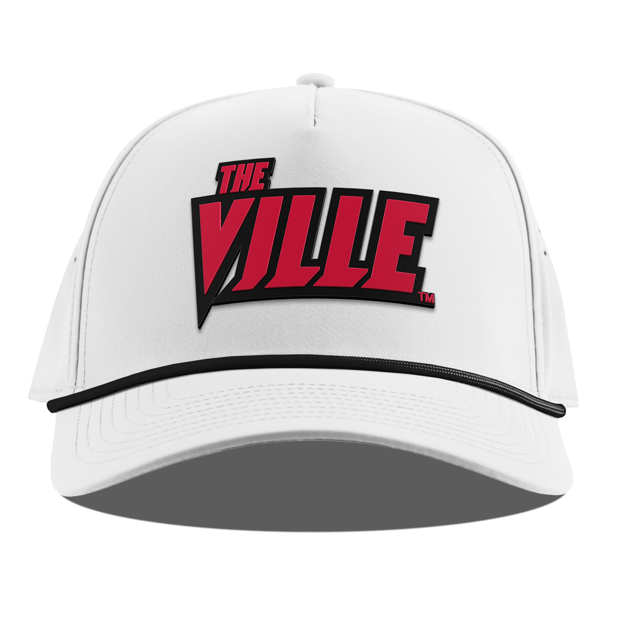 University of Louisville "The Ville Block" Curved 5 Panel Rope White