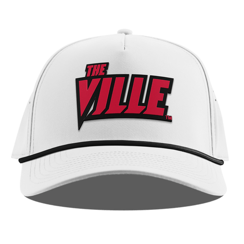 University of Louisville "The Ville Block" Curved 5 Panel Rope White