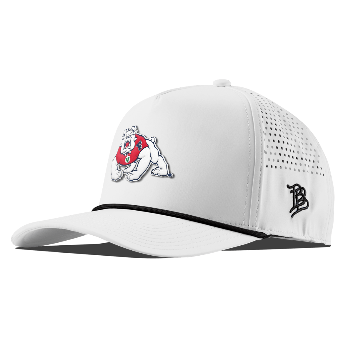 Fresno State University "TimeOut The Bulldog" Curved 5 Panel Rope White