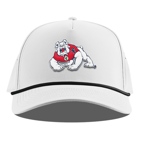 Fresno State University "TimeOut The Bulldog" Curved 5 Panel Rope White