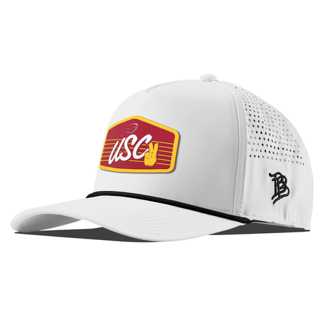 University of Southern California "Trojans Football" Curved 5 Panel Rope White