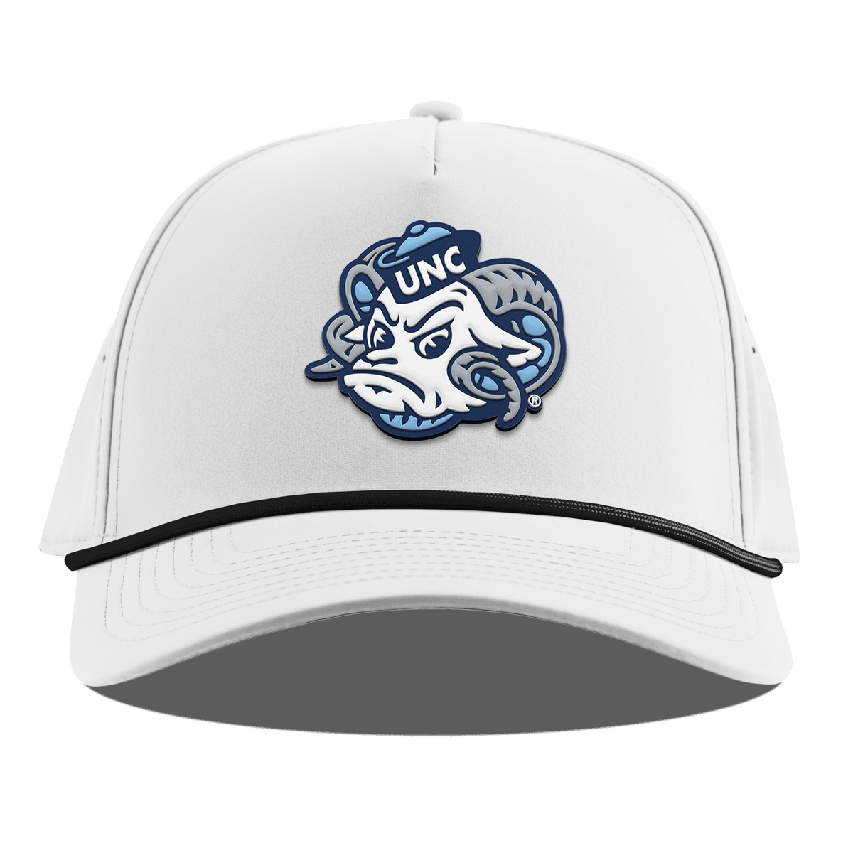 University of North Carolina "UNC Rameses" Curved 5 Panel Rope White