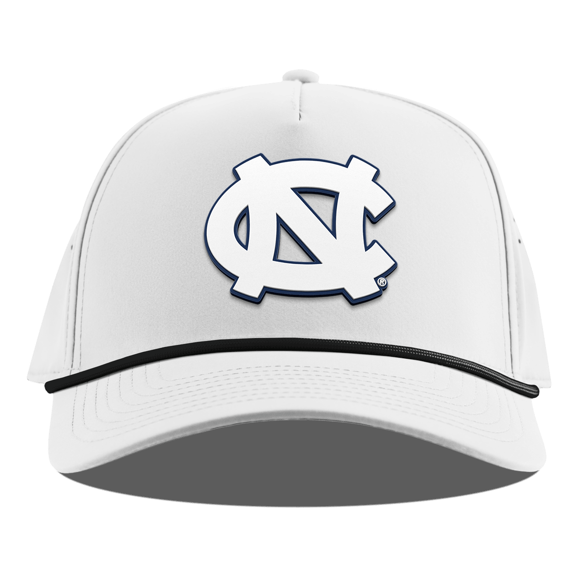 University of North Carolina "UNC Team Logo" Curved 5 Panel Rope White