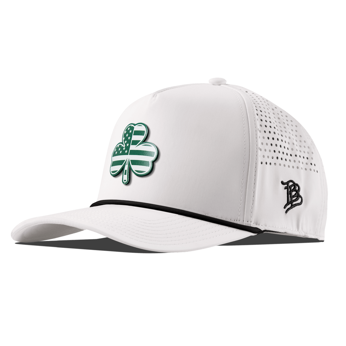 USA Shamrock Curved 5 Panel Rope White