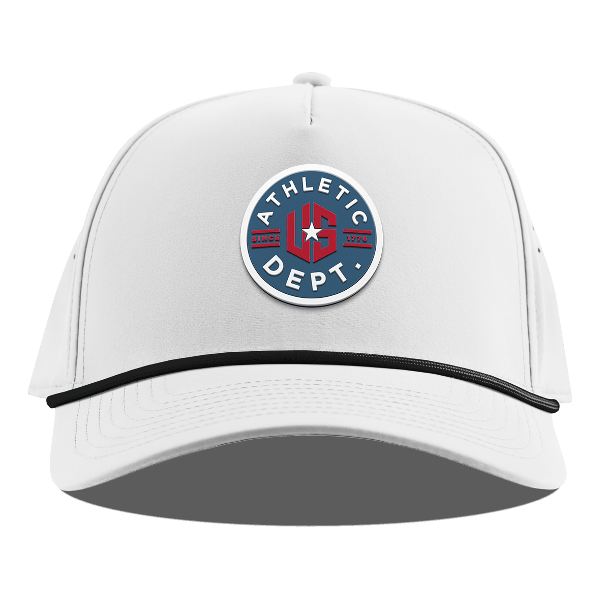 US Athletic Curved 5 Panel Rope White