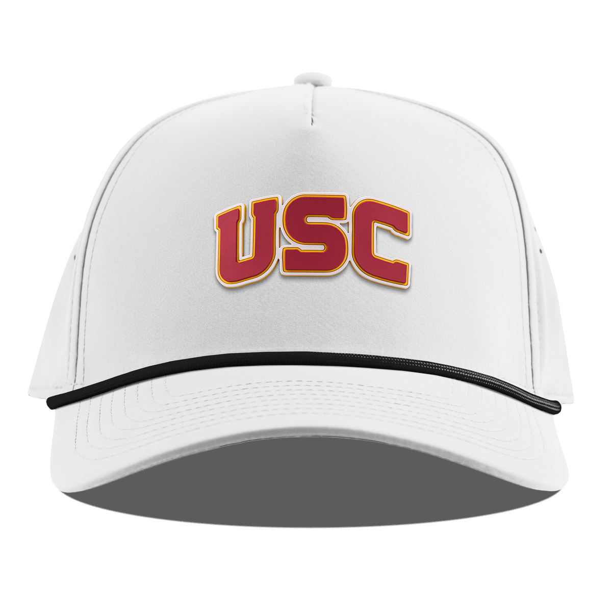 University of Southern California "USC Block" Curved 5 Panel Rope White