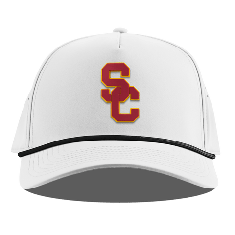 University of Southern California "USC Stacked" Curved 5 Panel Rope White