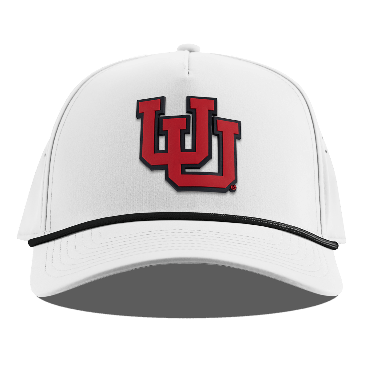 University of Utah "Utah Block" Curved 5 Panel Rope White