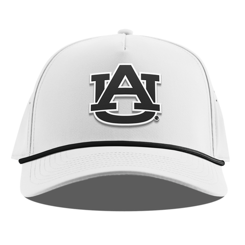 Auburn University "Vintage Auburn Team Logo" Curved 5 Panel Rope White 