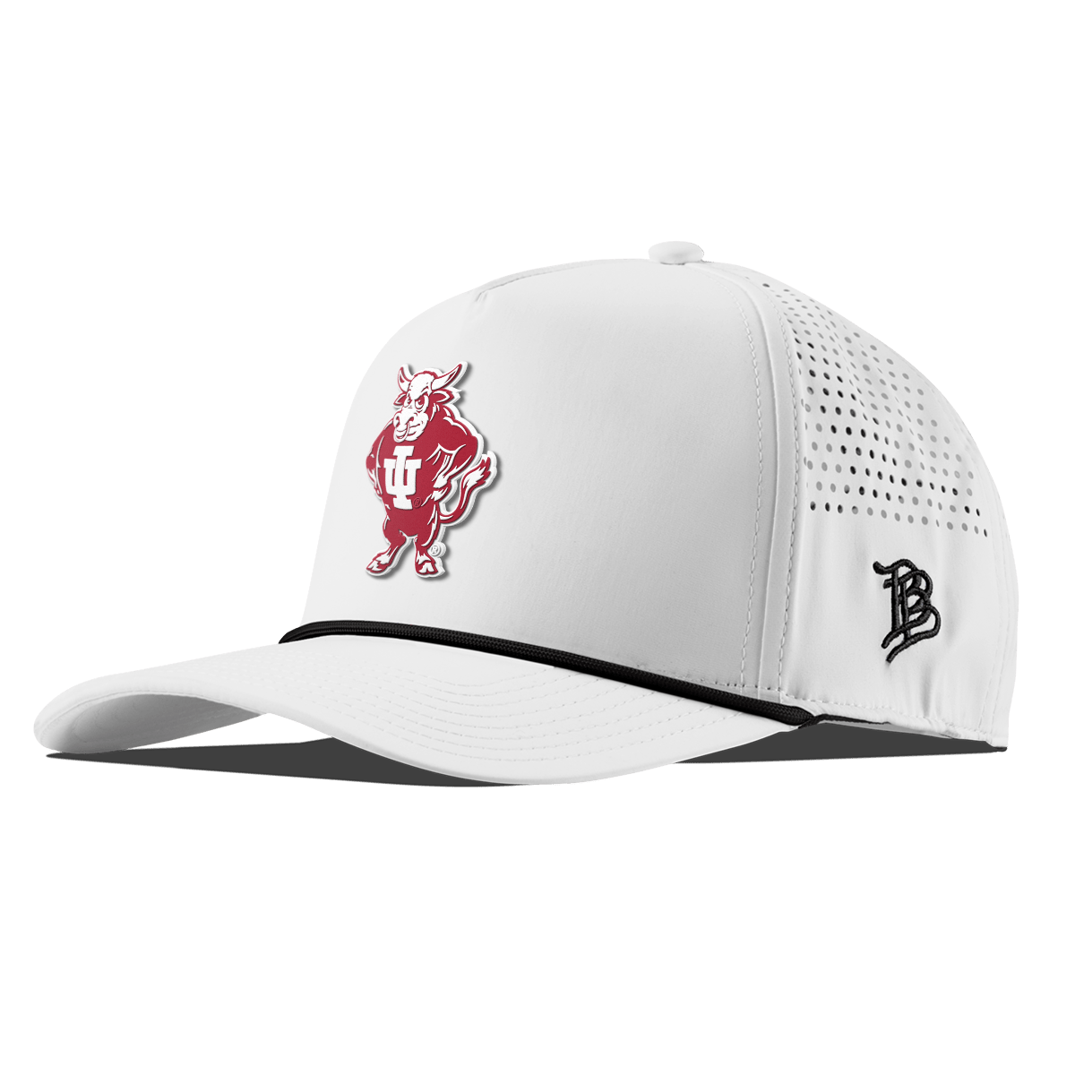 Indiana University "Vintage Bison" Curved 5 Panel Rope White