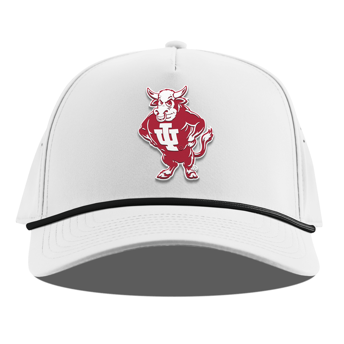 Indiana University "Vintage Bison" Curved 5 Panel Rope White