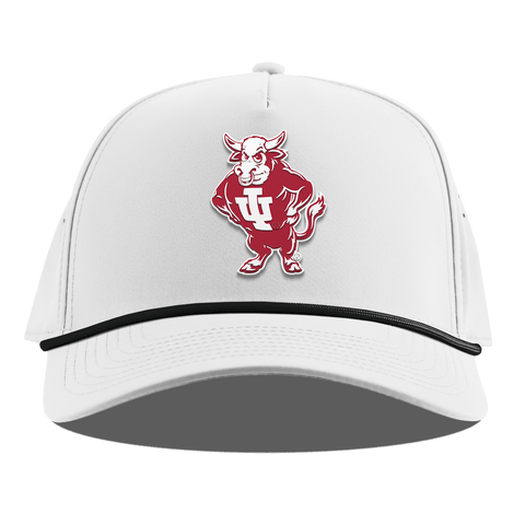 Indiana University "Vintage Bison" Curved 5 Panel Rope White