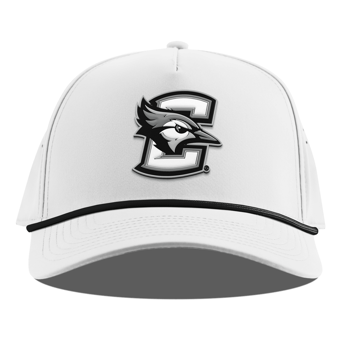 Creighton University "Vintage Creighton Block" Curved 5 Panel Rope White