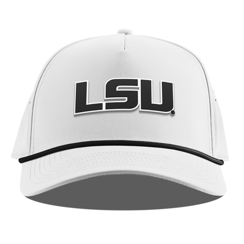 Louisiana State University "Vintage LSU Block" Curved 5 Panel Rope White