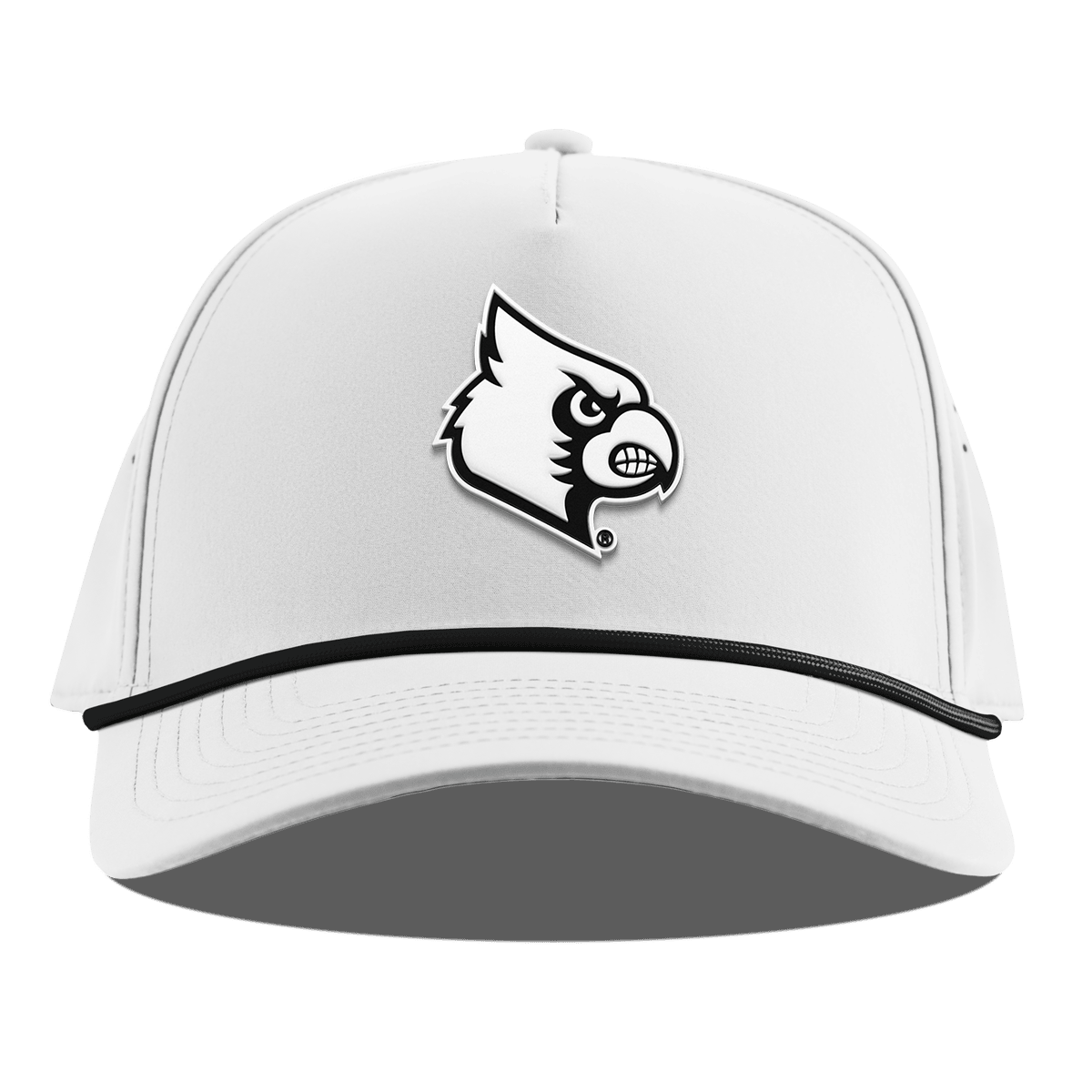 University of Louisville "Vintage Louisville Team Logo" Curved 5 Panel Rope White