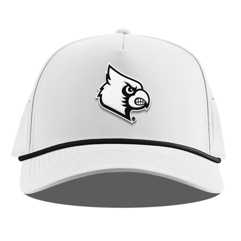 University of Louisville "Vintage Louisville Team Logo" Curved 5 Panel Rope White