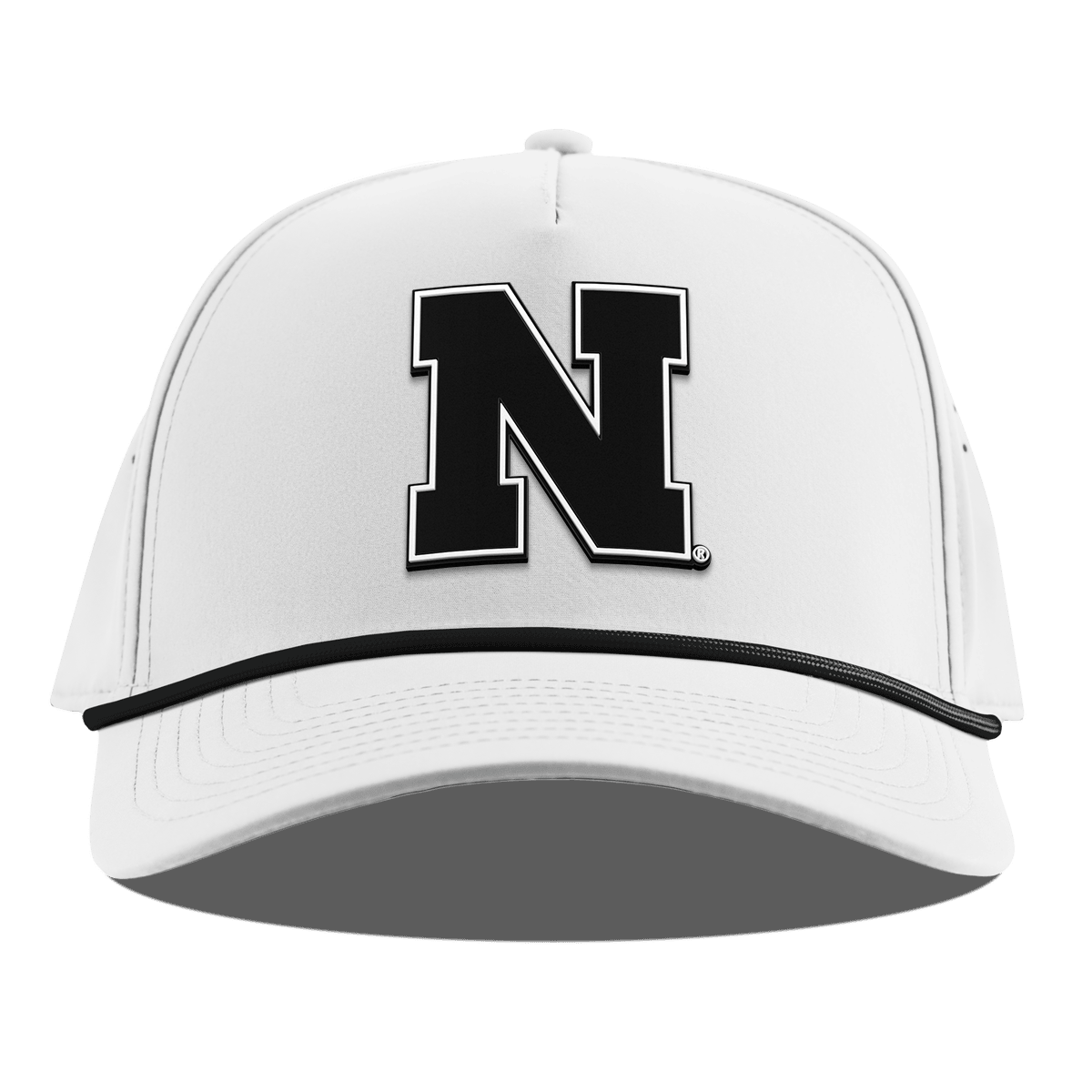 University of Nebraska "Vintage Nebraska Team Logo" Curved 5 Panel Rope White