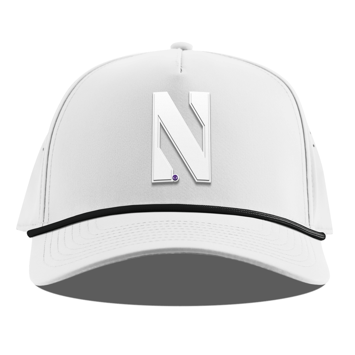 Northwestern University "Vintage Northwestern Block" Curved 5 Panel Rope White