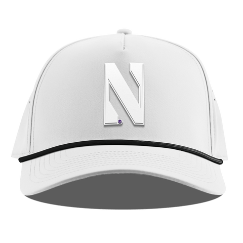 Northwestern University "Vintage Northwestern Block" Curved 5 Panel Rope White
