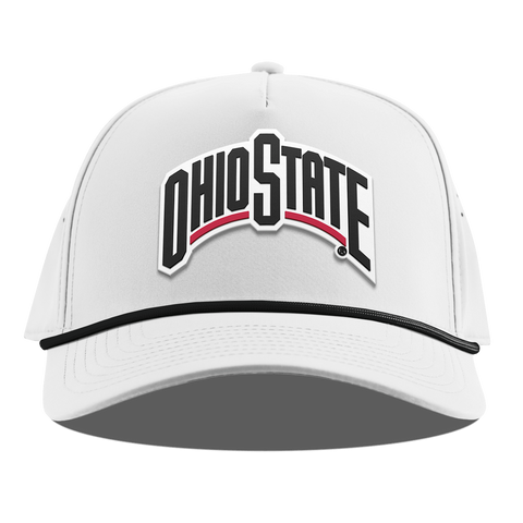 Ohio State University "Vintage Ohio State Block" Curved 5 Panel Rope White