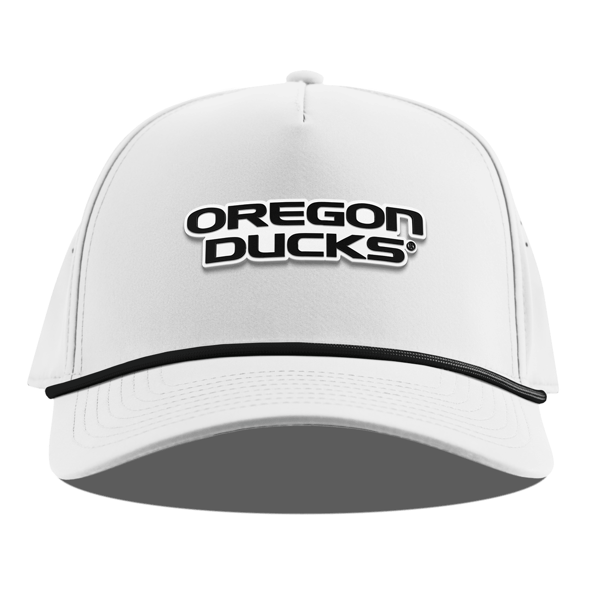 University of Oregon "Vintage Oregon Ducks" Curved 5 Panel Rope White + Kelly Green Rope